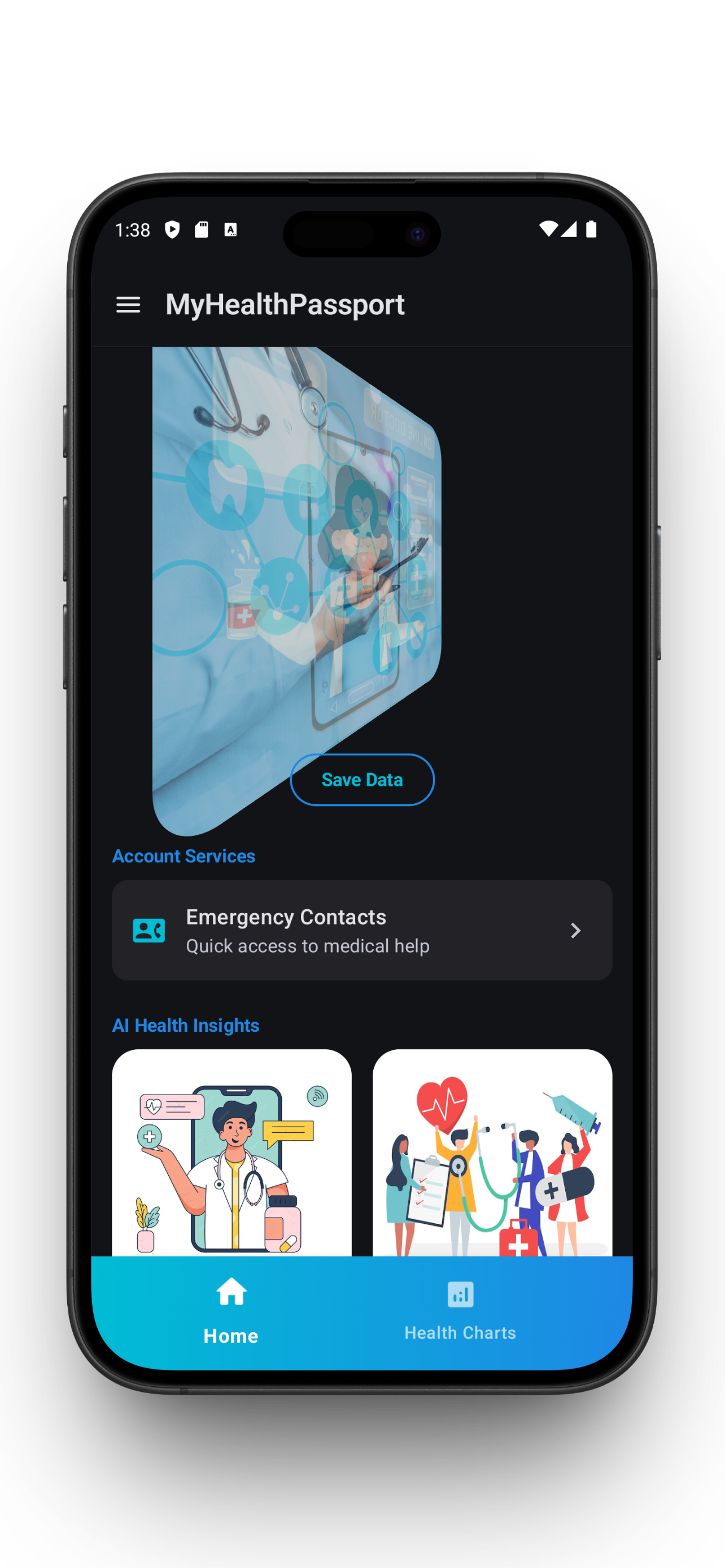 MyHealthPassport app on Android